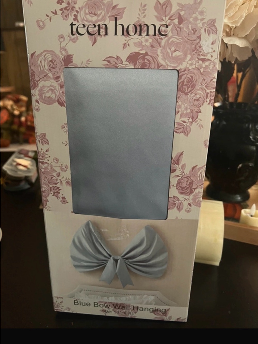 Teen Home Light Blue Decorative Bow Wall Hanging